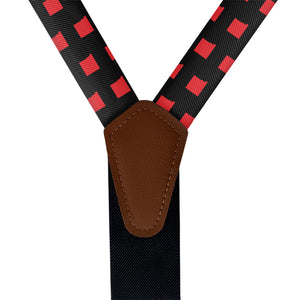 New Mexico State Outline Suspenders - Vegan Leather Y-Back - Knotty Tie Co.