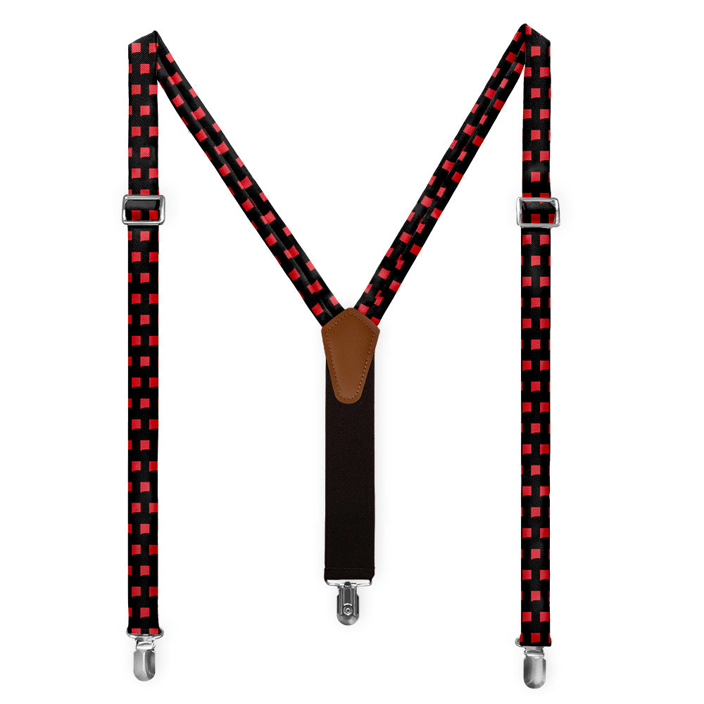 New Mexico State Outline Suspenders - Full Front View - Knotty Tie Co.