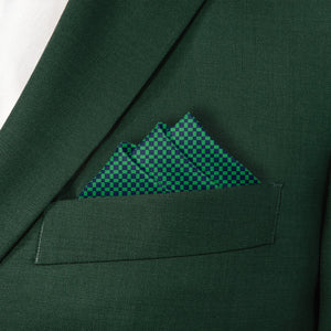 Norman Geo Pocket Square - Stairs Fold - Knotty Tie Co.