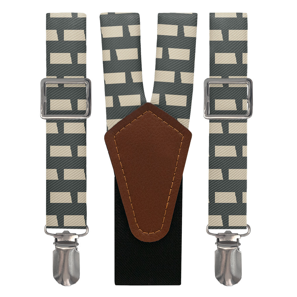 North Dakota State Outline Suspenders - Main View - Knotty Tie Co.