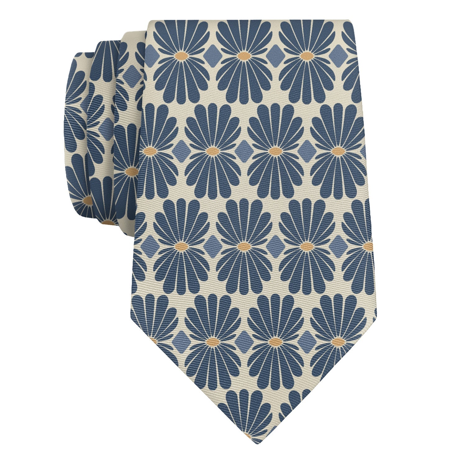 Nouveau Floral Necktie - Rolled - Knotty Tie Co.