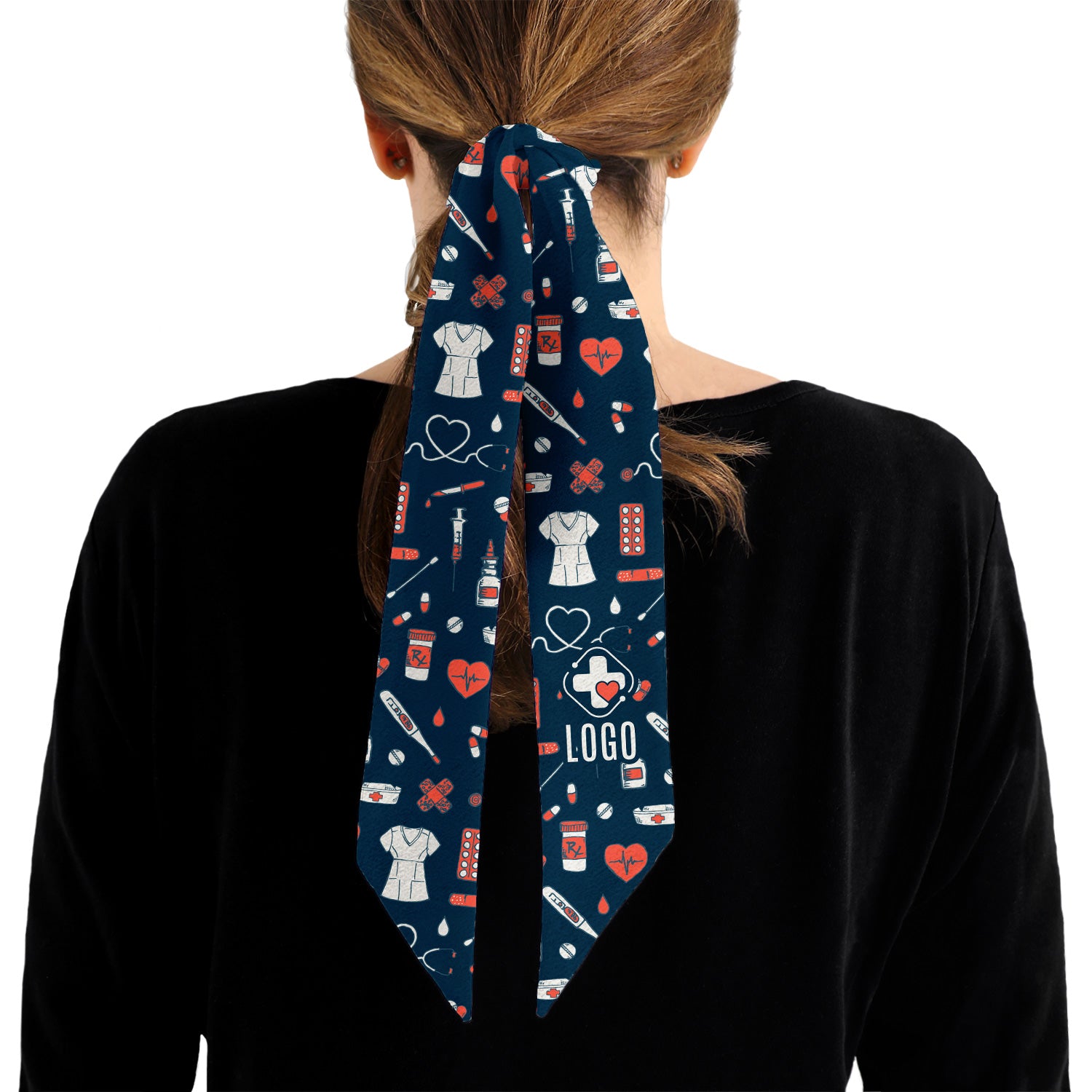 Nursing 1 Hair Flat Lay Logo Scarf - Knotty Tie Co.