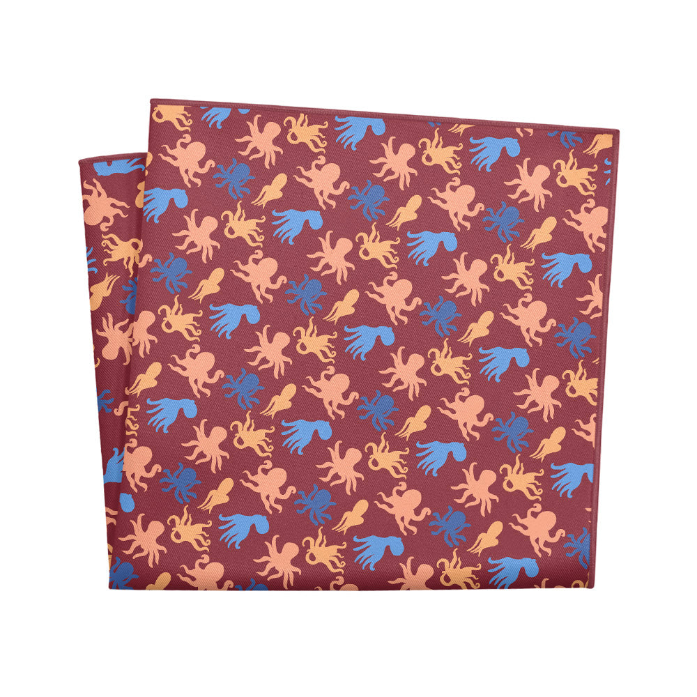 Octopus Pocket Square - 12" Square - Knotty Tie Co.