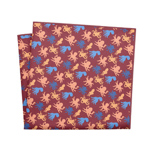 Octopus Pocket Square - 12" Square - Knotty Tie Co.