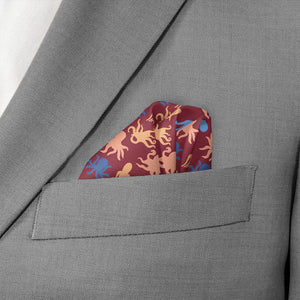 Octopus Pocket Square - Wave Fold - Knotty Tie Co.