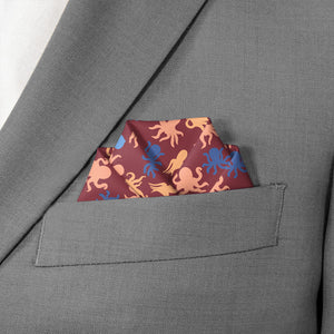 Octopus Pocket Square - Scalloped Fold - Knotty Tie Co.