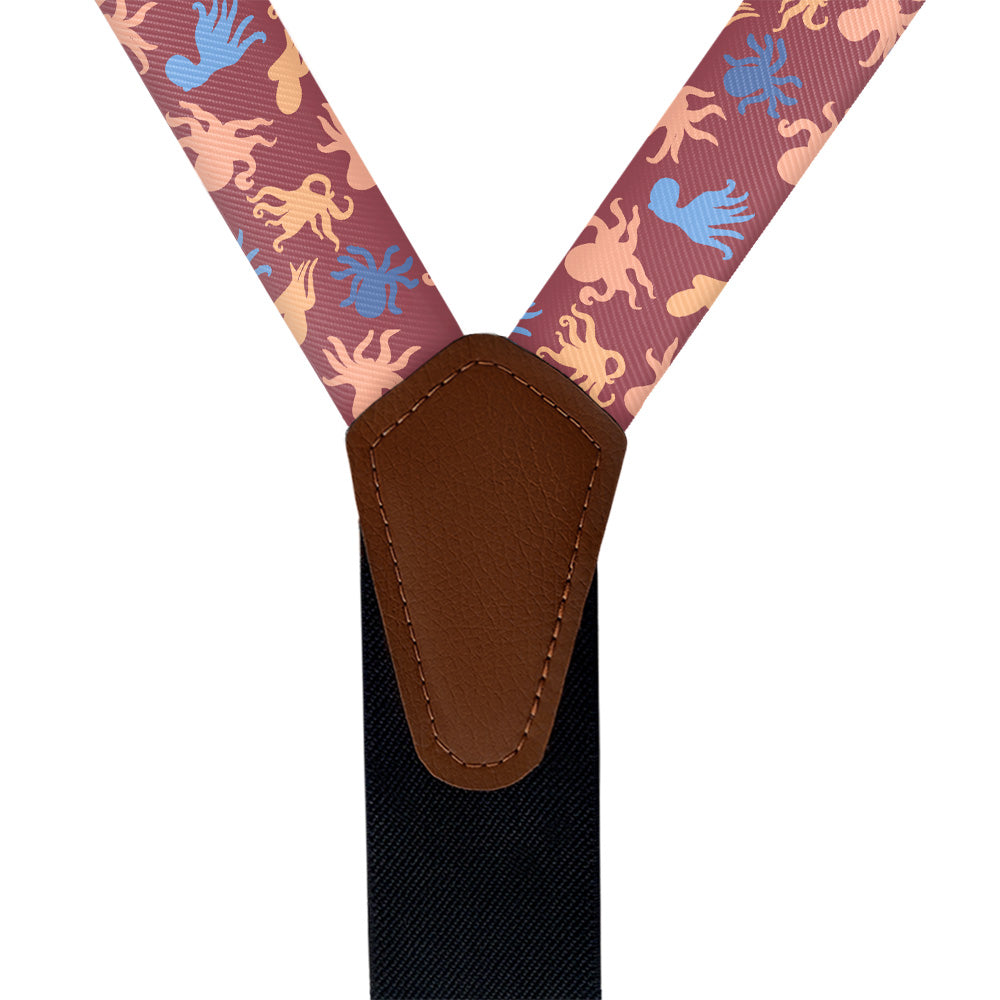 Octopus Suspenders - Vegan Leather Y-Back - Knotty Tie Co.