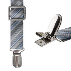 Ogden Stripe Suspenders - Hardware and Strap - Knotty Tie Co.