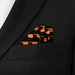 Oklahoma State Outline Pocket Square - Wave Fold - Knotty Tie Co.