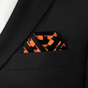 Oklahoma State Outline Pocket Square - Scalloped Fold - Knotty Tie Co.