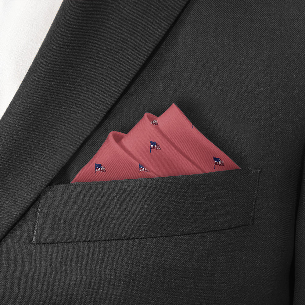 Old Glory Pocket Square - Stairs Fold - Knotty Tie Co.