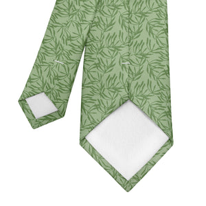 Olive Leaf Floral Necktie - Tipping - Knotty Tie Co.