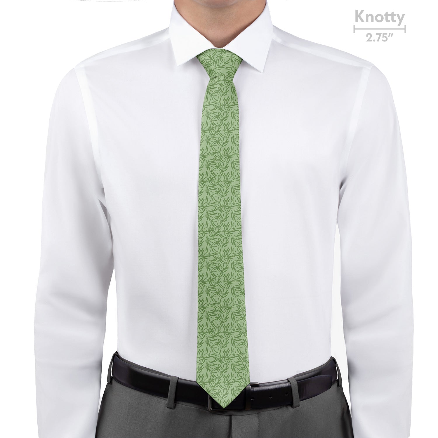 Olive Leaf Floral Necktie - Knotty - Knotty Tie Co.