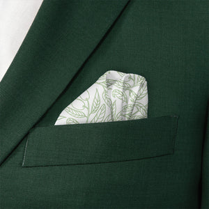 Olive Branch Pocket Square - Wave Fold - Knotty Tie Co.