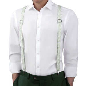 Olive Branch Suspenders - On Model Back View - Knotty Tie Co.