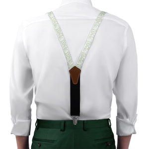 Olive Branch Suspenders - On Model Front View - Knotty Tie Co.