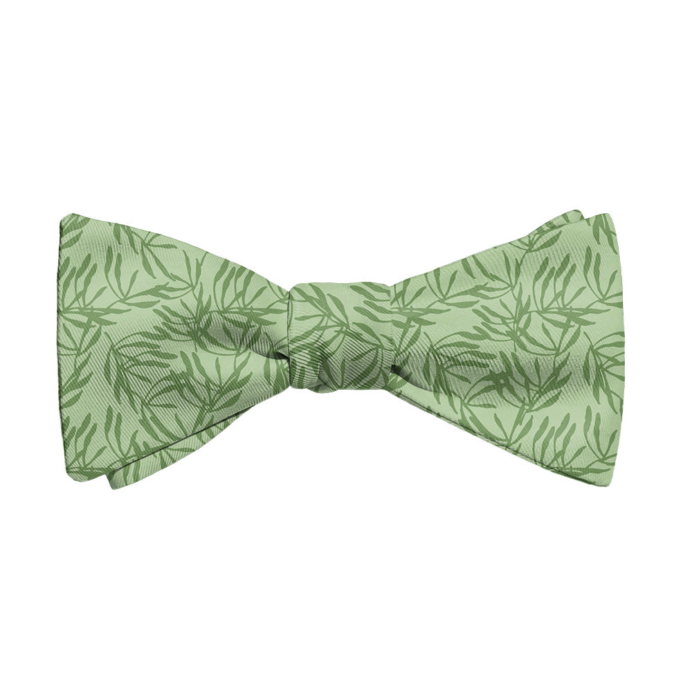 Olive Leaf Floral Bow Tie - Adult Standard Self-Tie 14-18" - Knotty Tie Co.