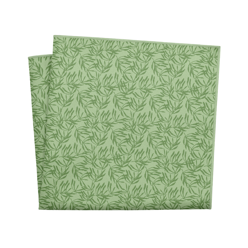 Olive Leaf Floral Pocket Square - 12" Square - Knotty Tie Co.