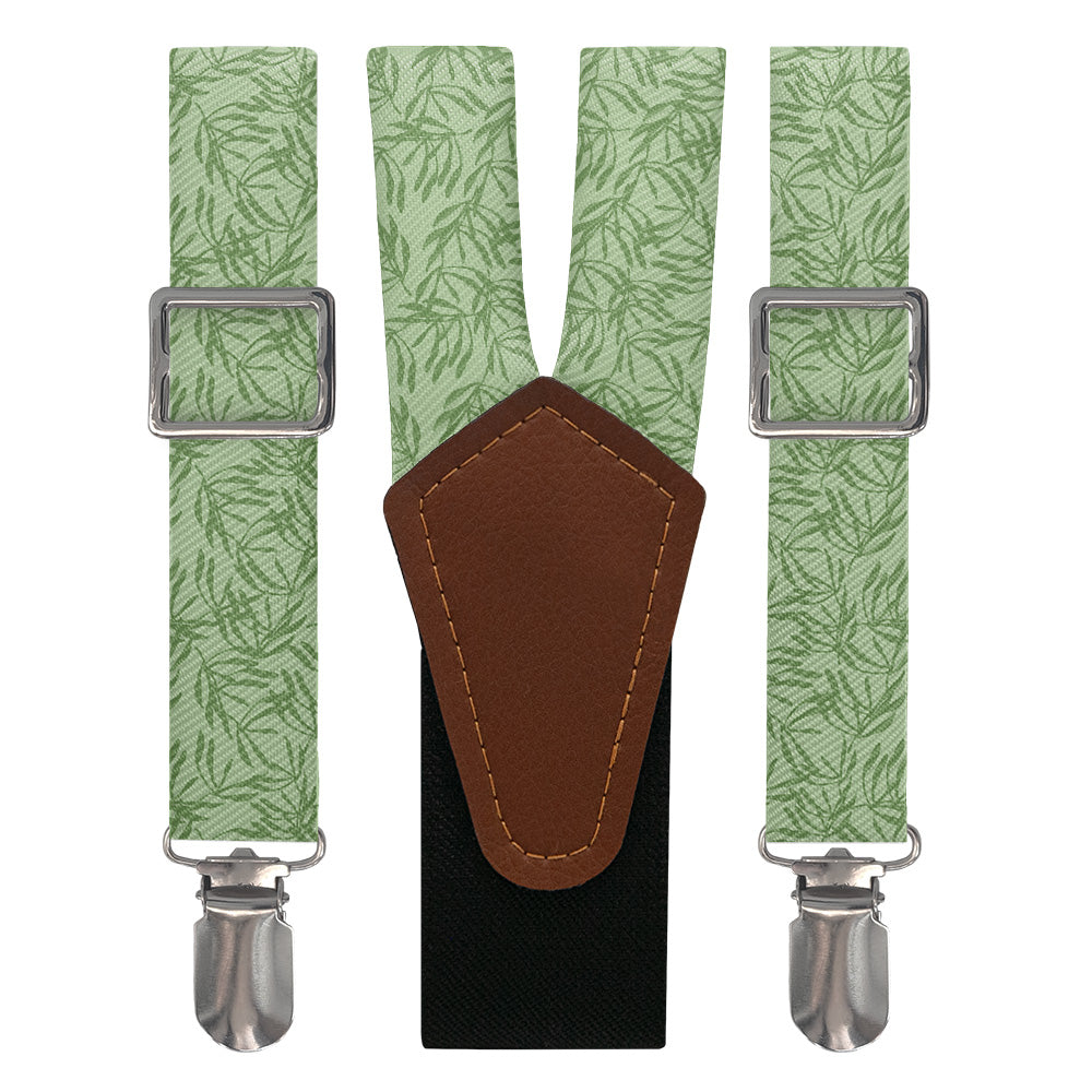 Olive Leaf Floral Suspenders - Main View - Knotty Tie Co.