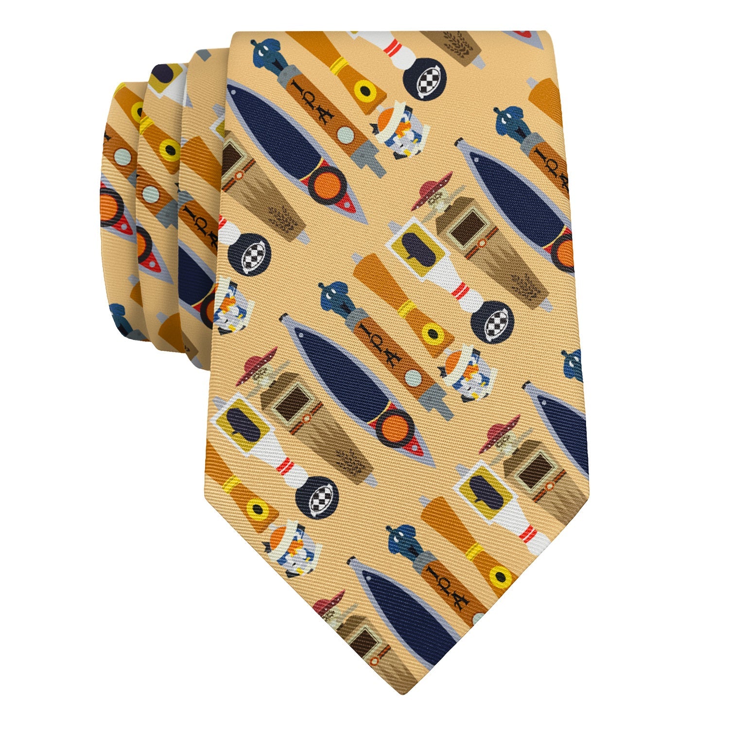 On Tap Beer Necktie - Rolled - Knotty Tie Co.