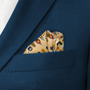 On Tap Beer Pocket Square - Wave Fold - Knotty Tie Co.