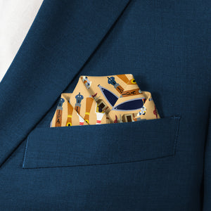 On Tap Beer Pocket Square - Scalloped Fold - Knotty Tie Co.