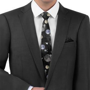 Outer Space Necktie - Matching Pocket Square - Knotty Tie Co.