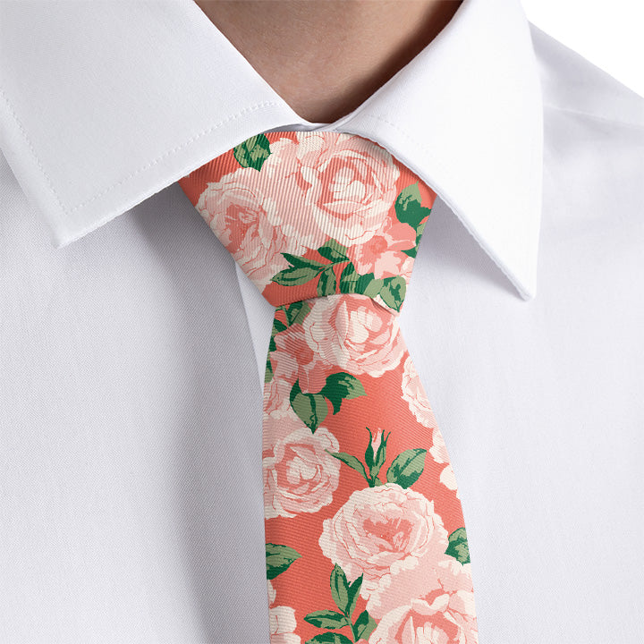 Paeonia Necktie - Rolled - Knotty Tie Co.