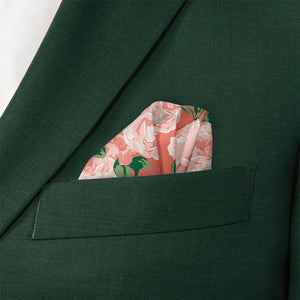 Paeonia Pocket Square - Wave Fold - Knotty Tie Co.