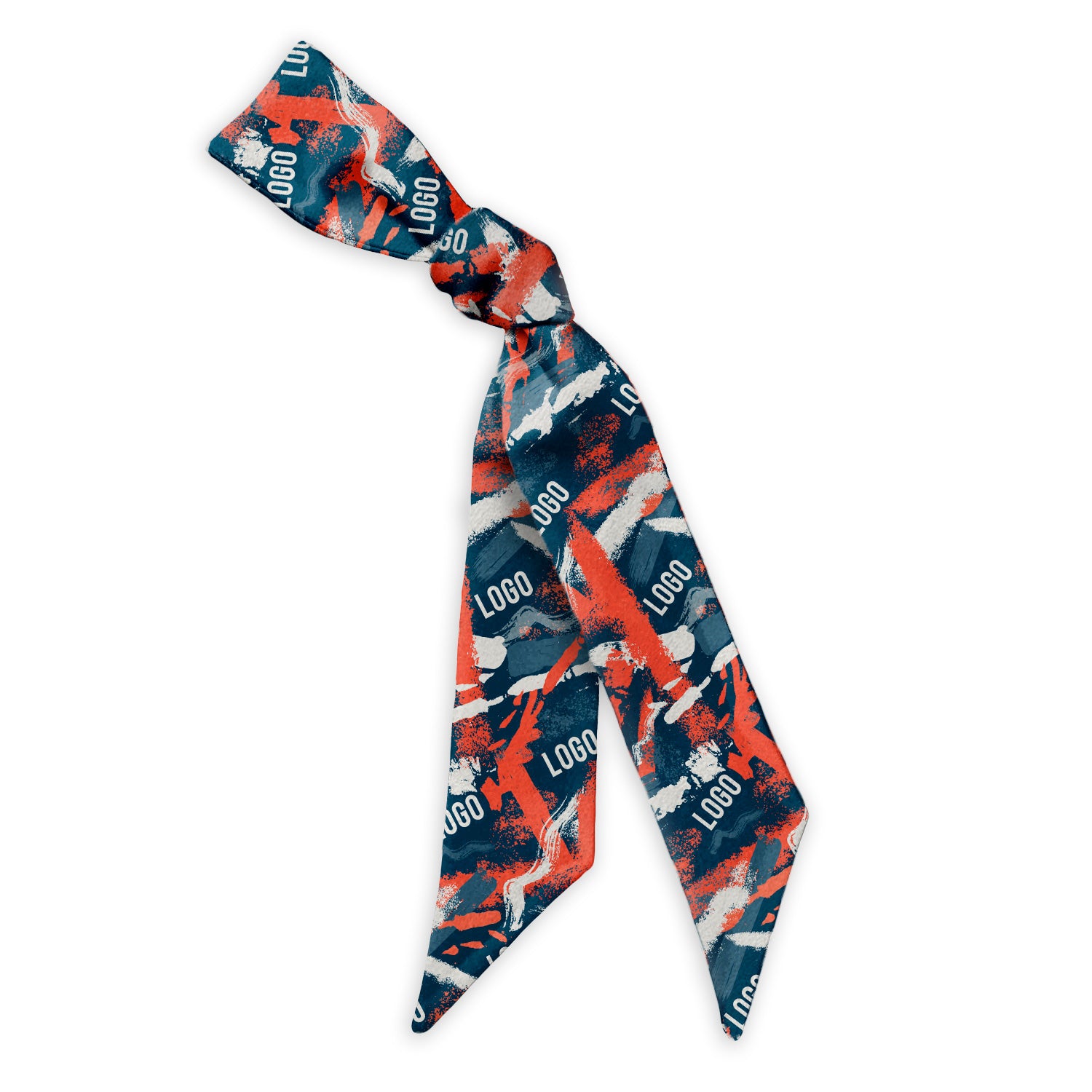 Paint Strokes 2 Hair Flat Lay Logo Scarf - Knotty Tie Co.