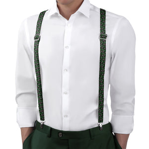 Palette Dots Suspenders - On Model Back View - Knotty Tie Co.