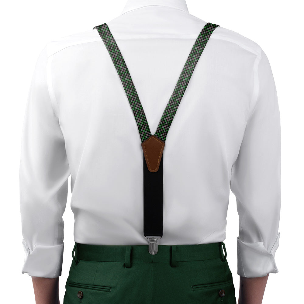 Palette Dots Suspenders - On Model Front View - Knotty Tie Co.