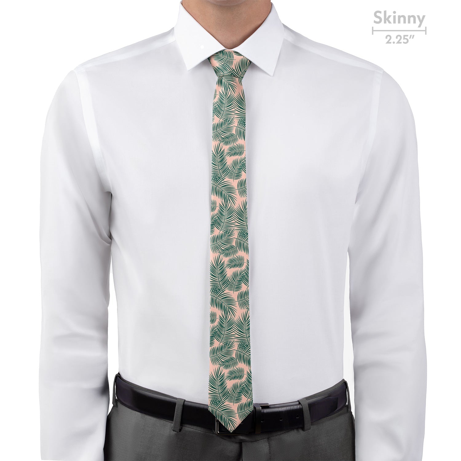 Palm Leaves Necktie - Skinny - Knotty Tie Co.