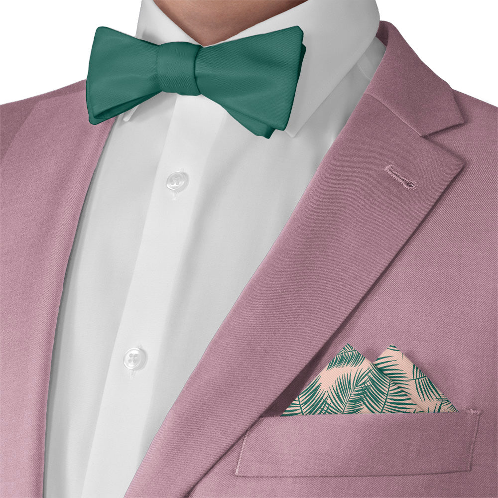 Palm Leaves Pocket Square - Matching Bow Tie - Knotty Tie Co.