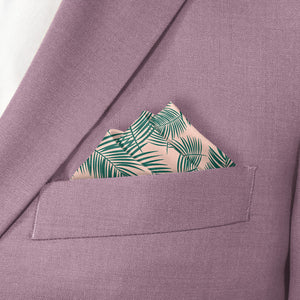 Palm Leaves Pocket Square - Stairs Fold - Knotty Tie Co.