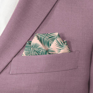 Palm Leaves Pocket Square - Scalloped Fold - Knotty Tie Co.