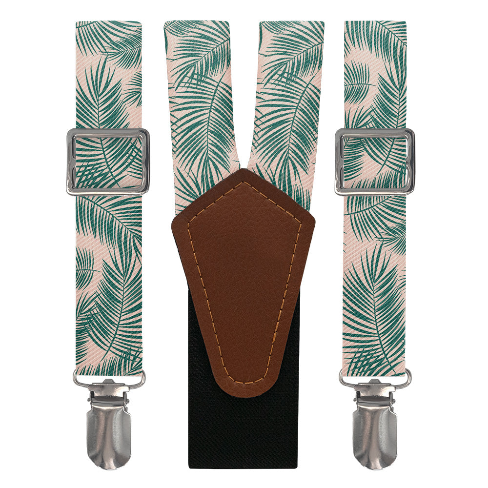 Palm Leaves Suspenders - Main View - Knotty Tie Co.