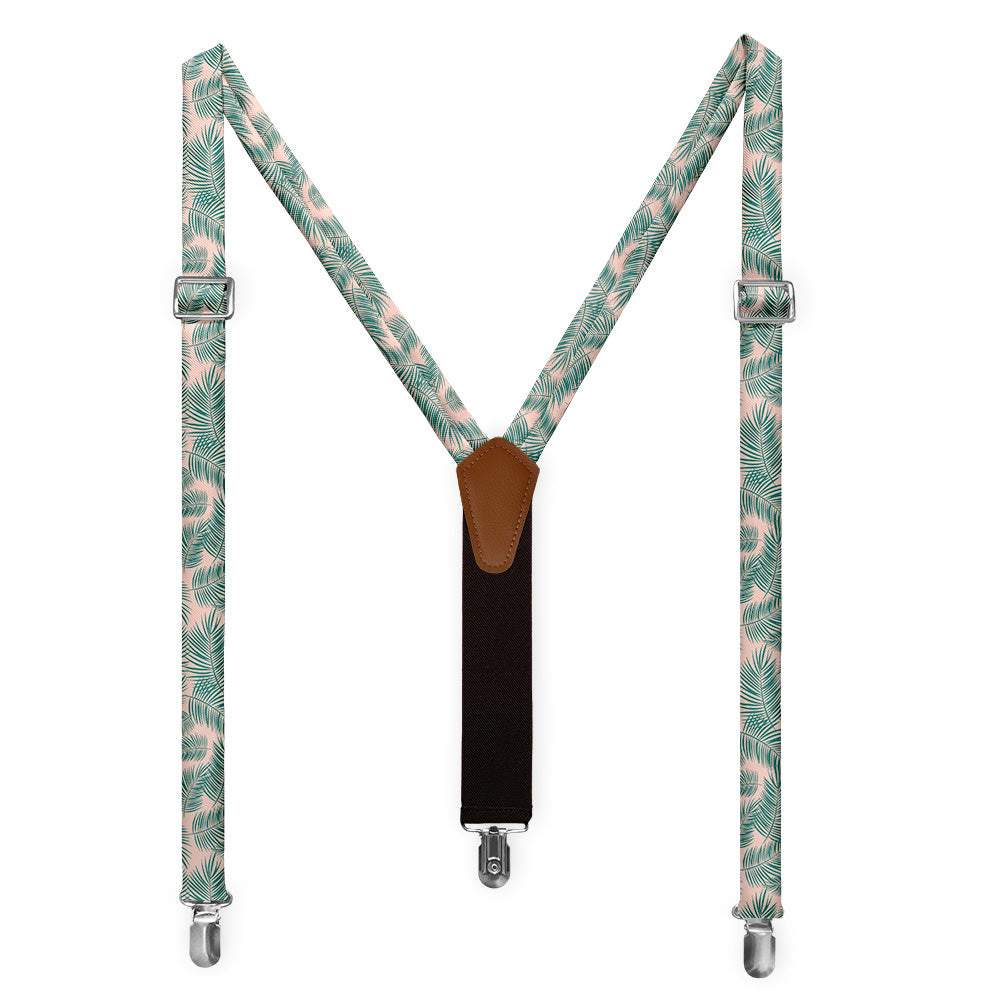 Palm Leaves Suspenders - Full Front View - Knotty Tie Co.