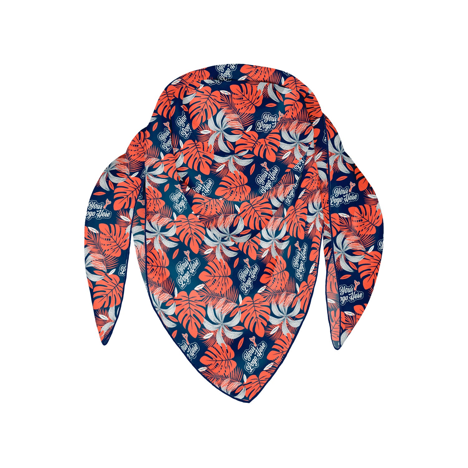 Palms 2 Square Chiffon Logo Scarf - Knotty Tie Co.