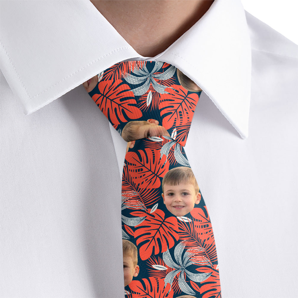 Custom Palms 2 Photo Tie - Rolled - Knotty Tie Co.