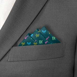 Partying With Friends Pocket Square - Stairs Fold - Knotty Tie Co.