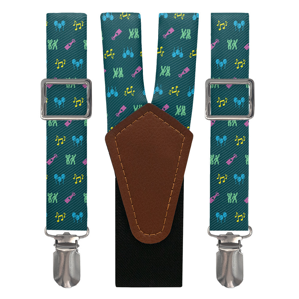 Partying With Friends Suspenders - Main View - Knotty Tie Co.