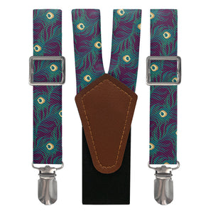 Peacock Feathers Suspenders - Main View - Knotty Tie Co.