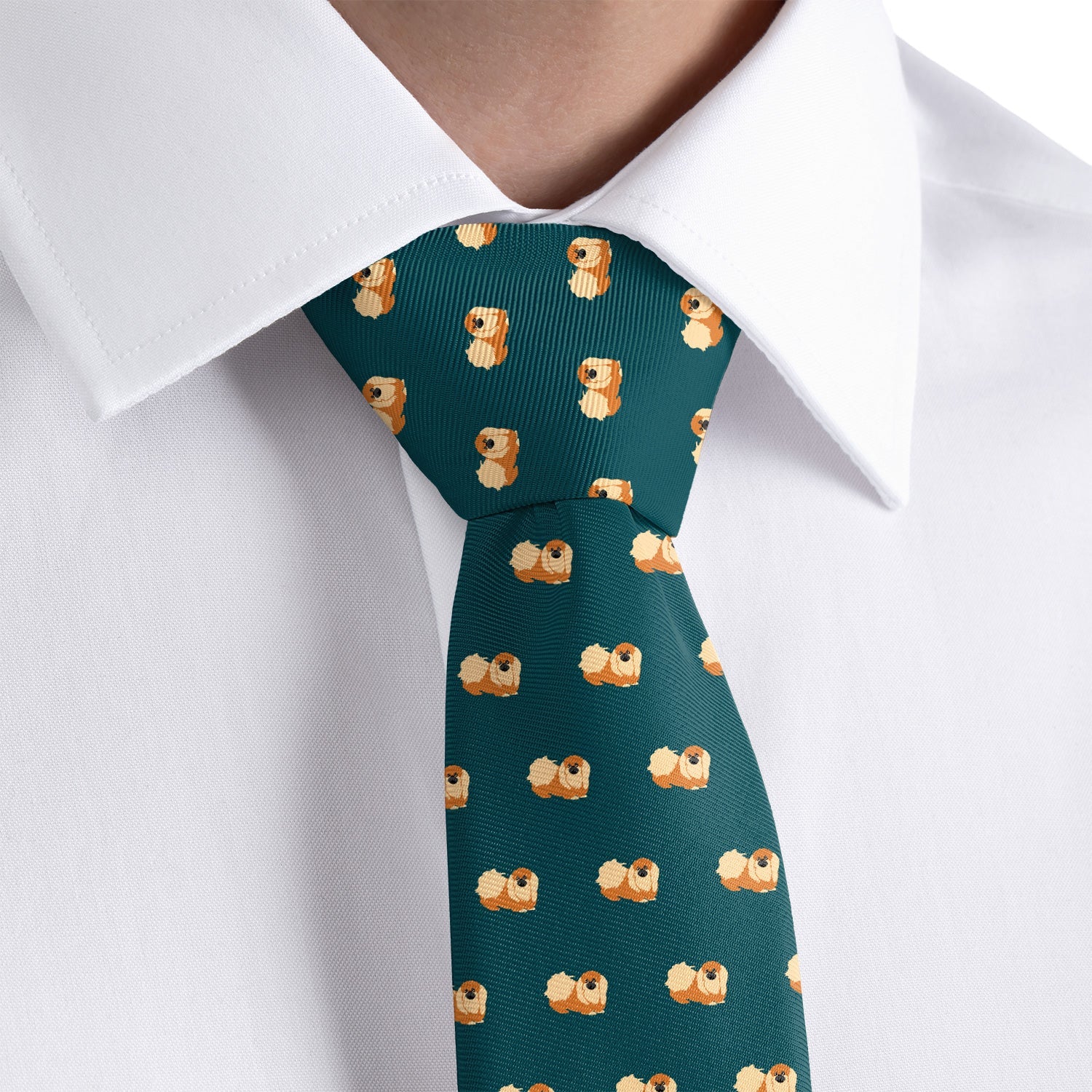 Pekingese Necktie - Rolled - Knotty Tie Co.