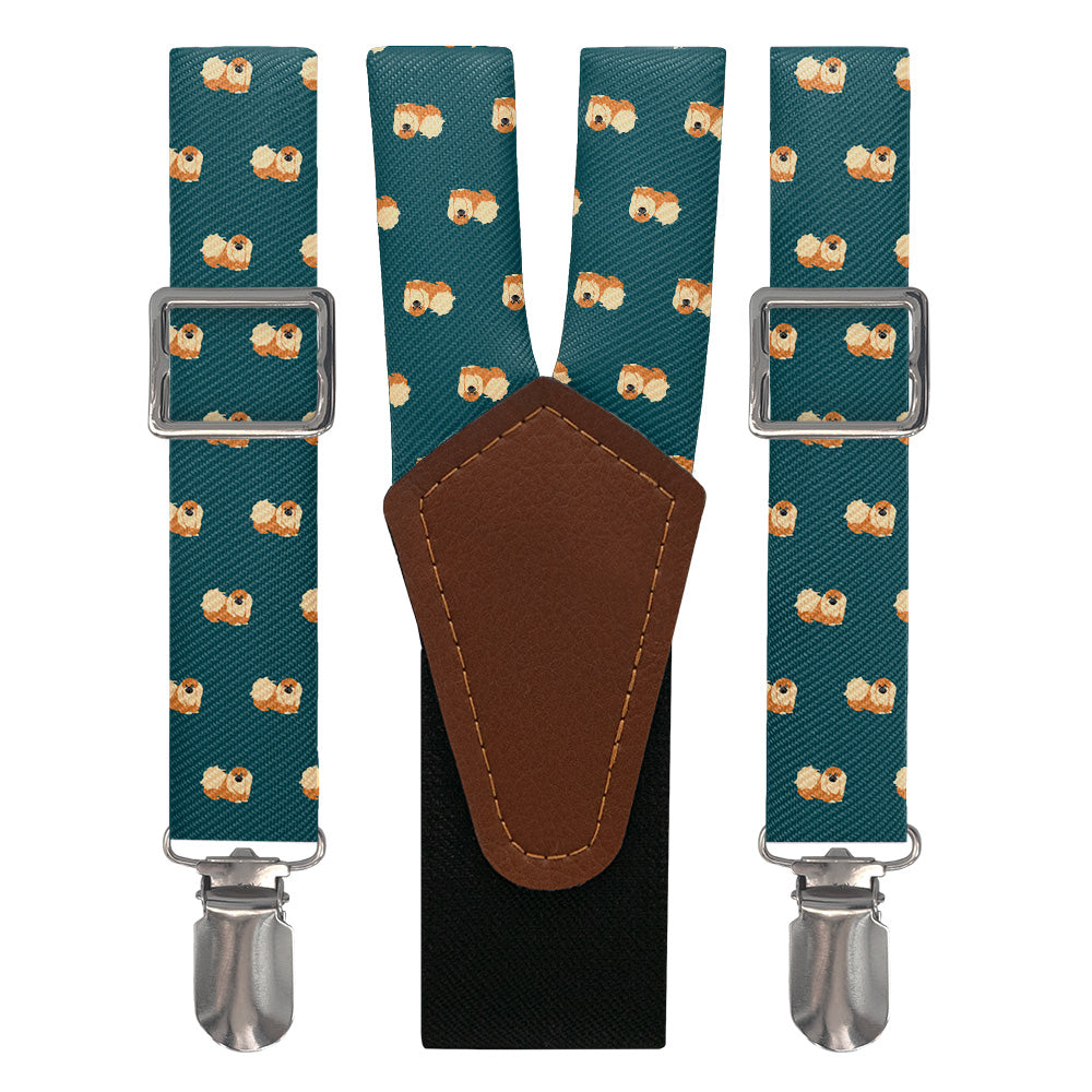 Pekingese Suspenders - Main View - Knotty Tie Co.