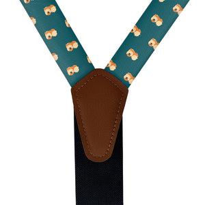 Pekingese Suspenders - Vegan Leather Y-Back - Knotty Tie Co.