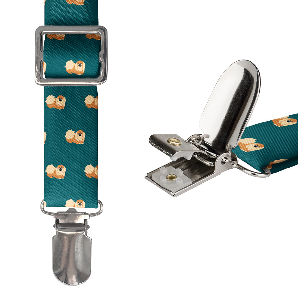 Pekingese Suspenders - Hardware and Strap - Knotty Tie Co.