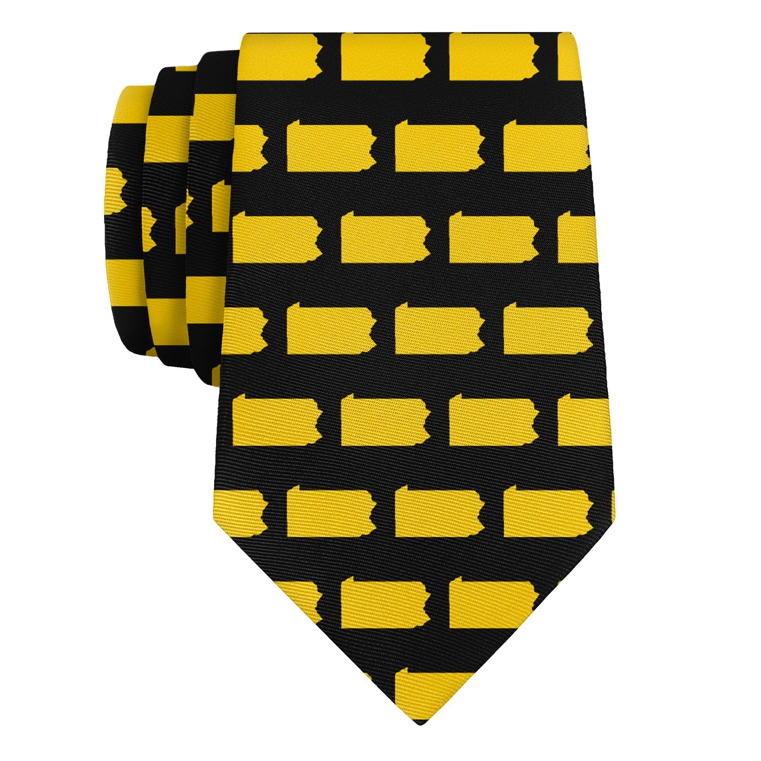 Pennsylvania State Outline Necktie - Rolled - Knotty Tie Co.