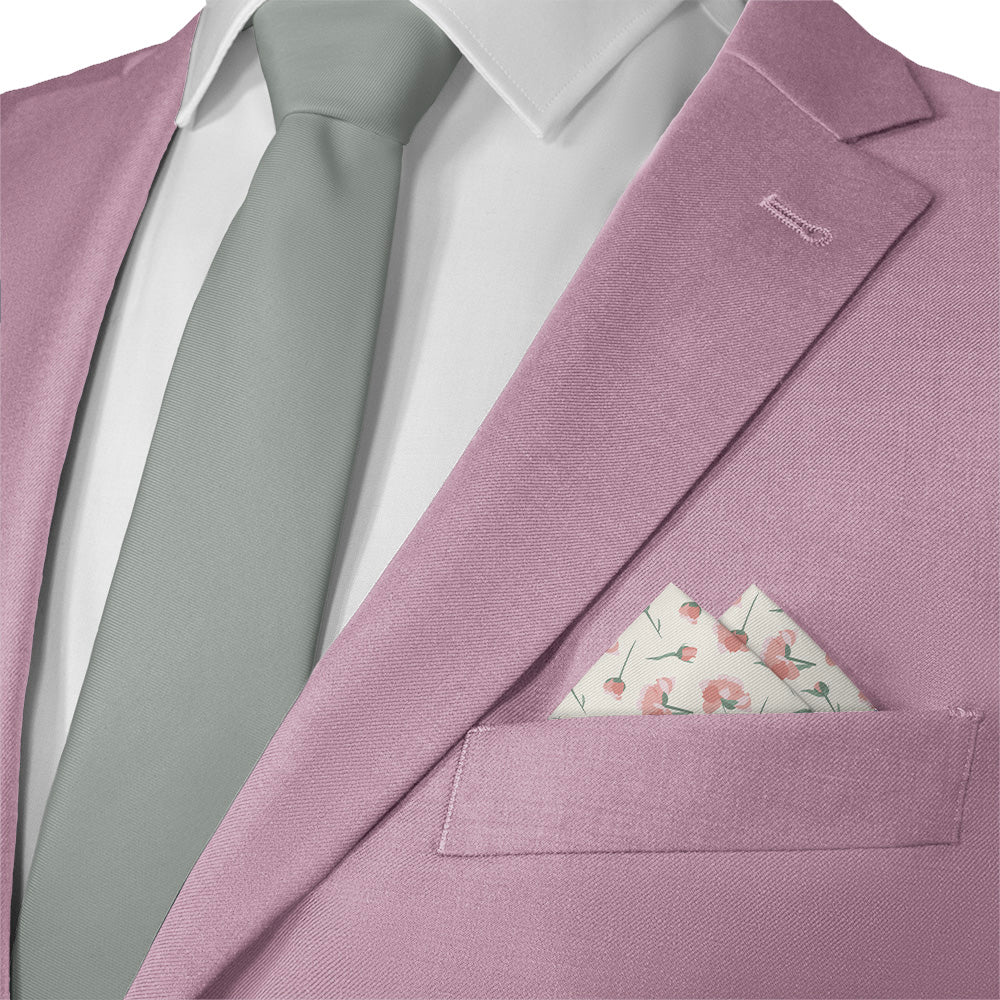 Peonies Floral Pocket Square - 12" Square - Knotty Tie Co.