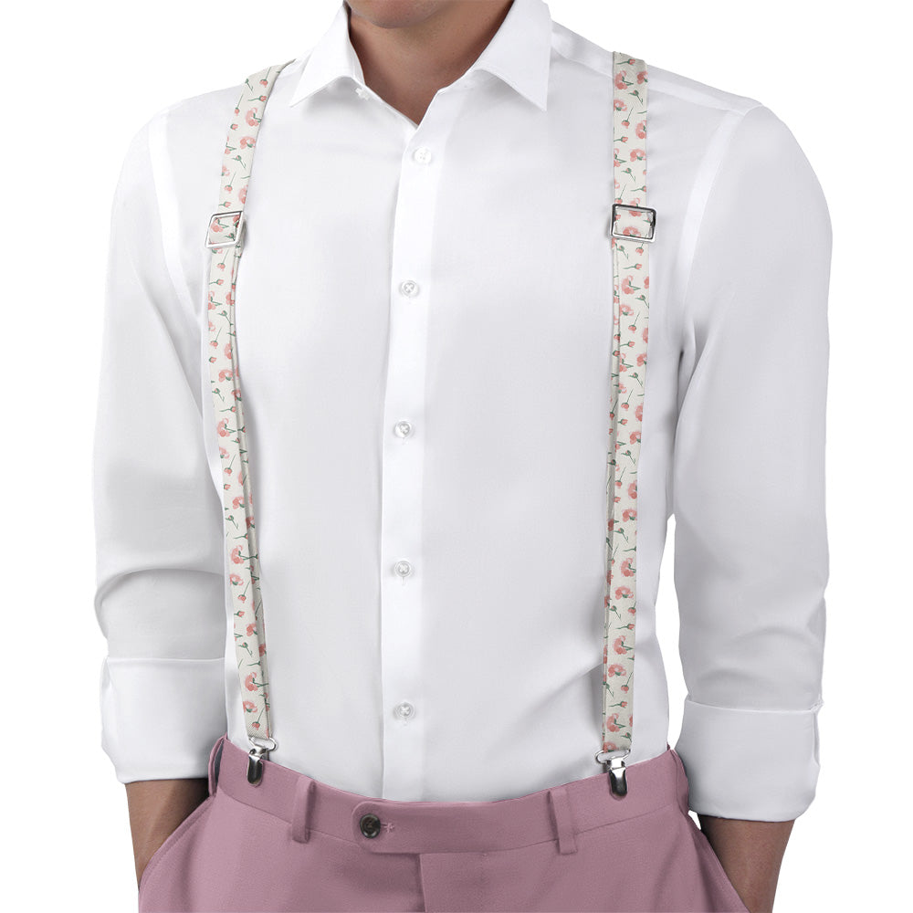 Peonies Floral Suspenders - Main View - Knotty Tie Co.